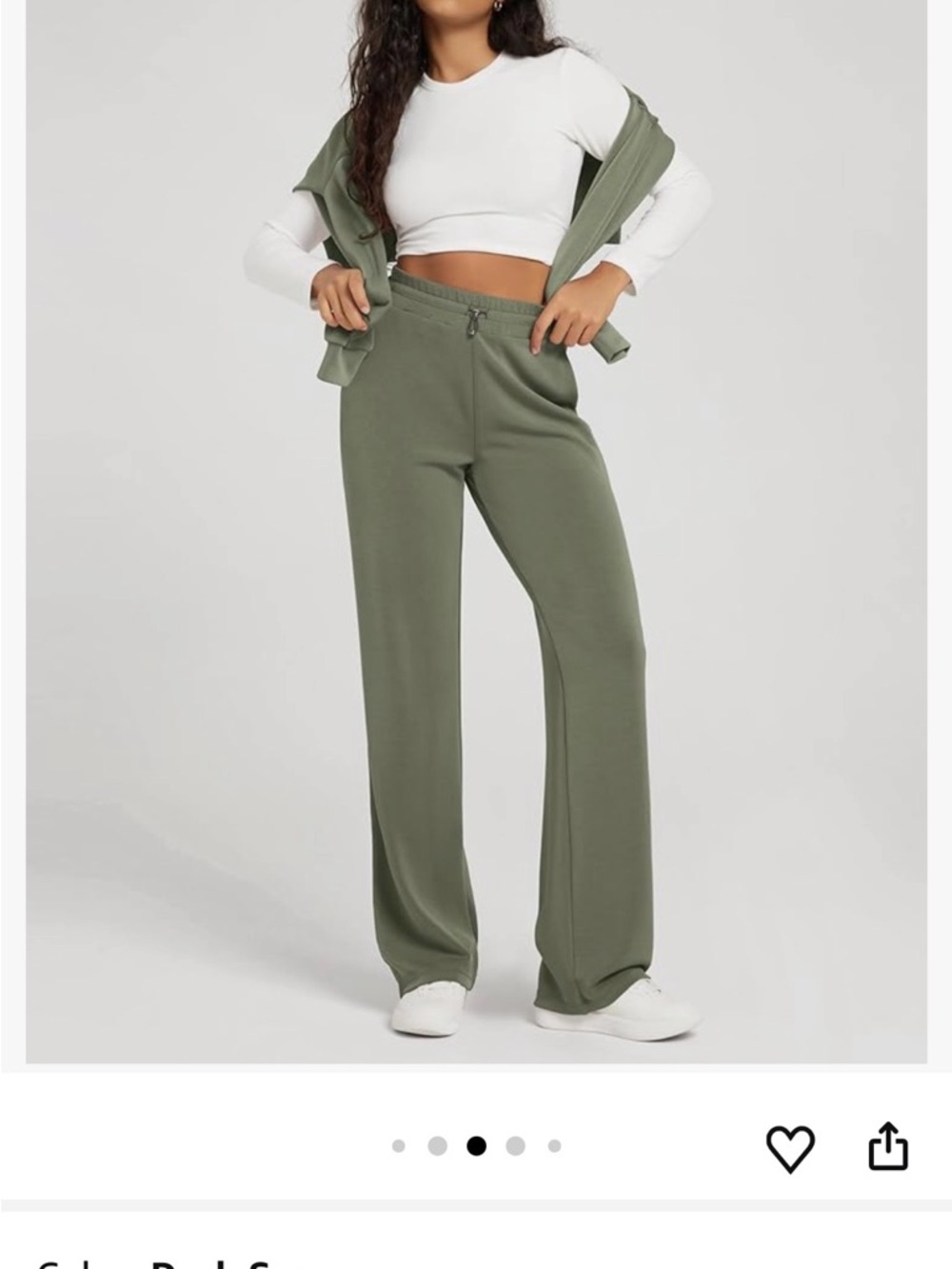 ODODOS Women's Modal Soft Wide Leg Pants, dark sage NWT